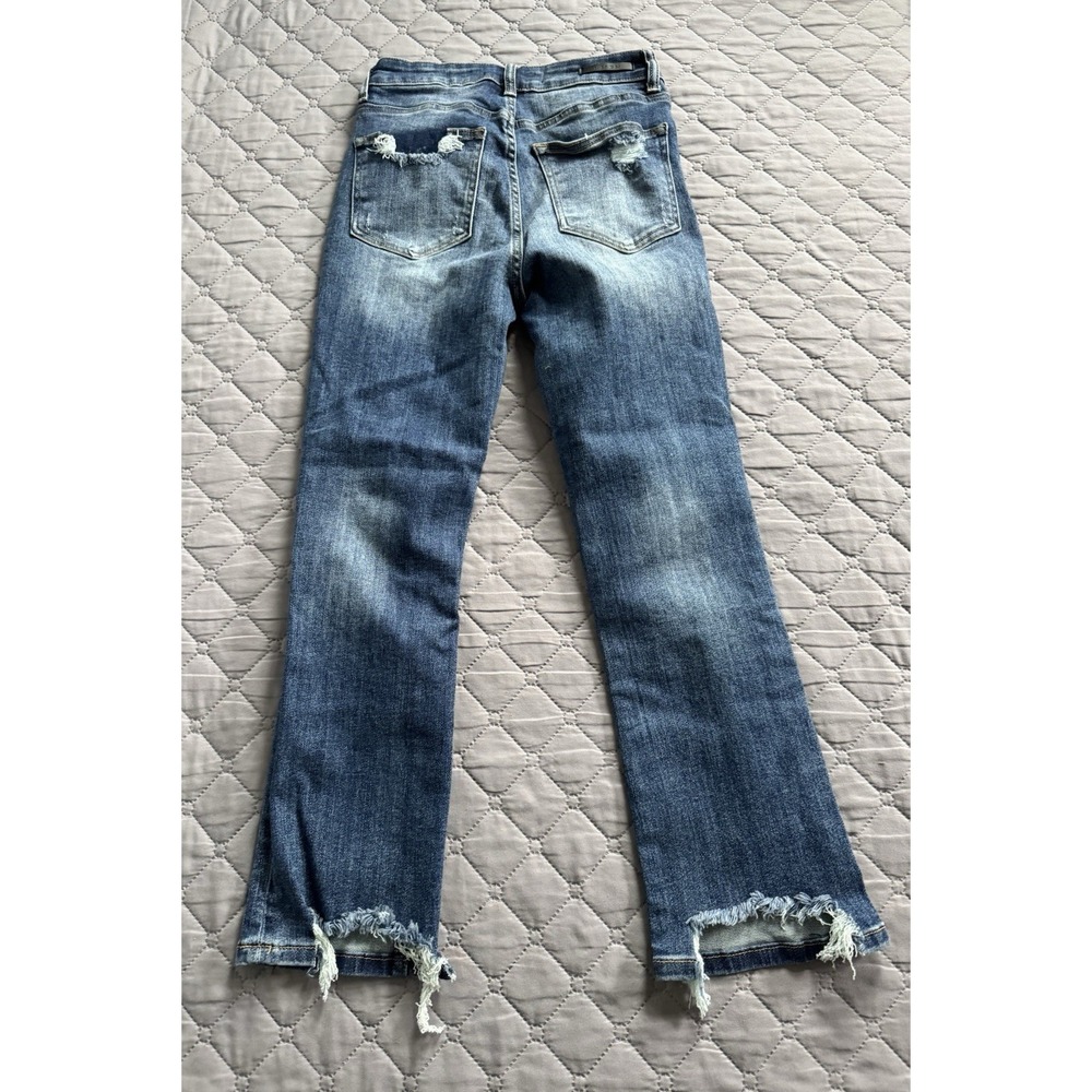 Risen Jeans Straight Leg Vintage Washed RDP1268 Sz 3/26 Frayed Distressed GUC - Picture 7 of 12